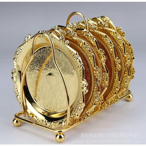 1PC Thermal Insulation Antiskid Snowflake Square 21Patterns Coaster Home Decorations Tea Table PadsSilver and Gold Plating on Eu