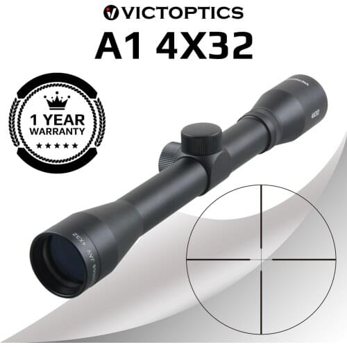 VictOptics JAV 4x32 Riflescope 1/4 MOA Adjustment With Audible Clicks Duplex Reticle Rifle Sight For Airgun Airsoft .177 .22