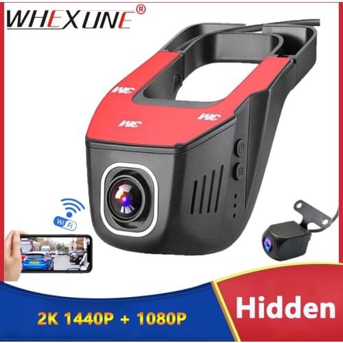 WHEXUNE Mini WIFI Car DVR two cameras Hidden Dash Cam dual lens FHD 1080P Video Recorder car camera Dvr App Control 96658 IMX323