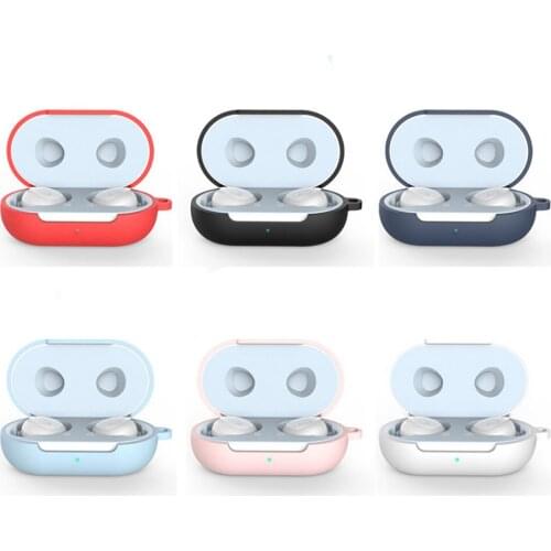 Earphone Protective Case for Samsung Galaxy Buds /Buds Plus Earphones Charging Box Storage Silicone Case Pouch with Carabiner