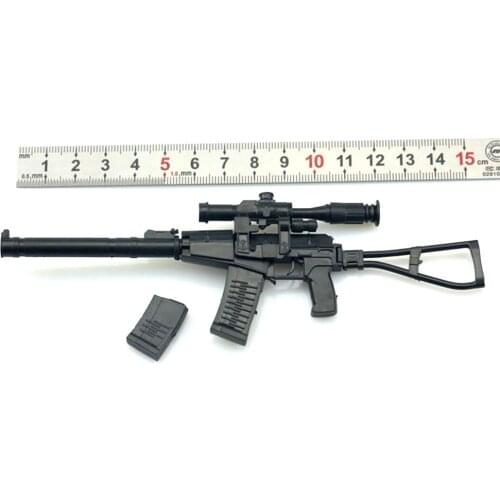 1/6 Scale SWAT AS VAL Assemble Gun Model Puzzles Brick Military Weapon Sand Table Toy For Action Figure