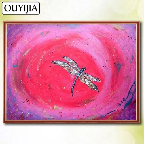 OUYIJIA Dragonfly Butterfly Animals Insect 5D DIY Diamond Painting Full Square Picture Of Rhinestone Diamond Mosaic Embroidery