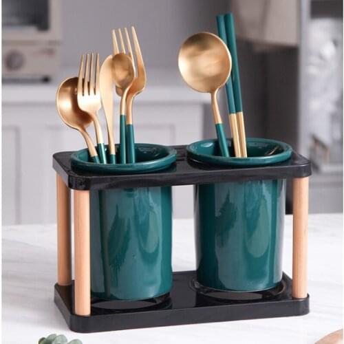 Household Simple Chopstick Holder Kitchen Drain Chopstick Barrel Bamboo Chopstick Holder Tableware Storage Rack Chopstick Holder