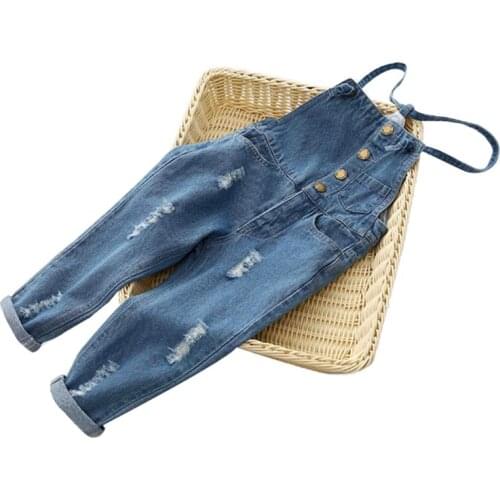 Childrens Denim Overalls 2020 Spring New Baby Boys and Girls Fashion Suspender Jeans Kids Cowboy Overalls Girl Jeans 2-8 Years