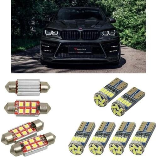 Interior led Car lights For BMW X5 f15 f85 Reading dome bulbs for cars error free License Plate Light 6pc/lot