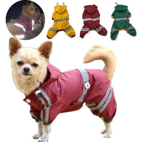 Summer clothes reflective and waterproof Raincoat for dogs Jacket for dogs Raincoat for dogs for small breeds dogs pet clothes