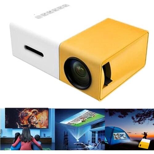 Projector Mini Projector Portable Theater Home Office Hd 1080p Led Projector Home Media Player Best Video Beamer Yellow