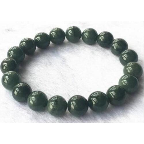 Fashion jewelry 10MM Certified Untreated Green Icy Jadeite Jade Bracelet Special offer 7.5 "