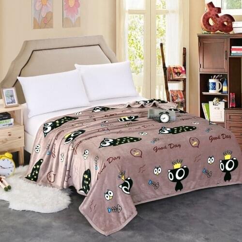 Cartoon High quality Thicken plush bedspread blanket 200x230cm High Density Super Soft Flannel Blanket for the sofa/Bed/Car