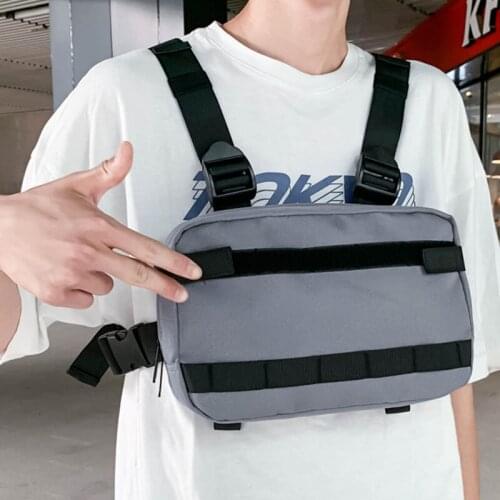 Chest Bag For Men 2020 New Chest Rig Bag Boy Nylon Tactical Vest Pouch Hip-hop Streetwear Punk Style Male Tactical Bags
