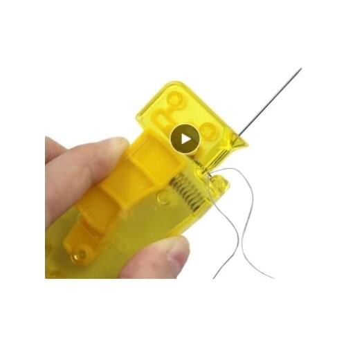 Sewing Needle Threader Yellow Auto Needle Threader DIY Sewing Tool Wire Stitch Insert Craft Tool Elderly Guide Needle Easy Tool