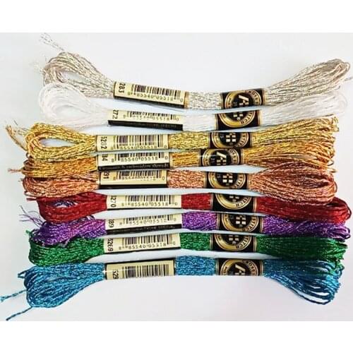 Threads Cross Stitch Floss Cotton 8 meters Embroidery Thread Floss Sewing Skeins Craft Knitting 8