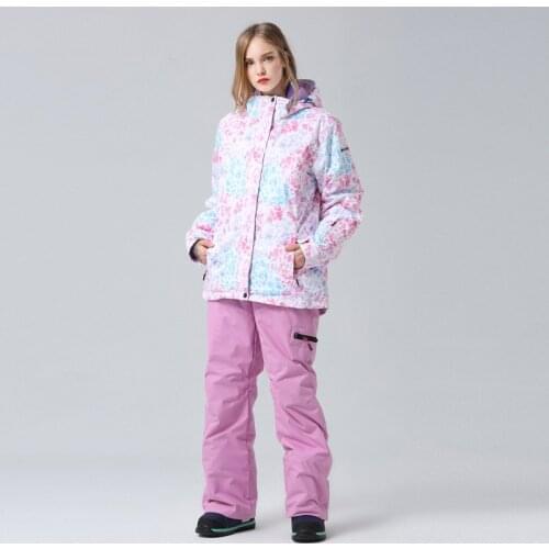 2020 New Women Ski Suit Outdoor Sports Snowboard Jacket Waterproof Ski Set Warm Windproof Winter Clothing Overalls Snow Pants