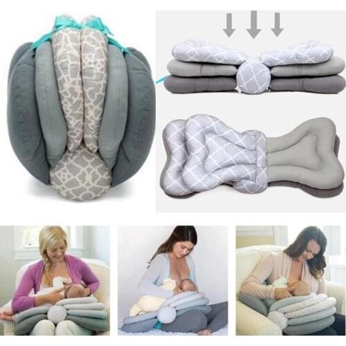 Newborn Breastfeeding Supportive Nursing Pillow for Infant 0-12 Months Soft Adjustable Baby Feeding Pillow Cushion