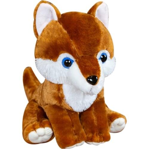 New Lifelike Fluffy Wolf Plush Toys Stuffed Animals Doll Baby Kid Children Boys Adults Birthday Gifts Home Room Decor Crafts