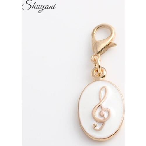 New Product 20pcs/lot Gold Floating Music Note Dangle Charm Fit Living Memory Lockets Pendant