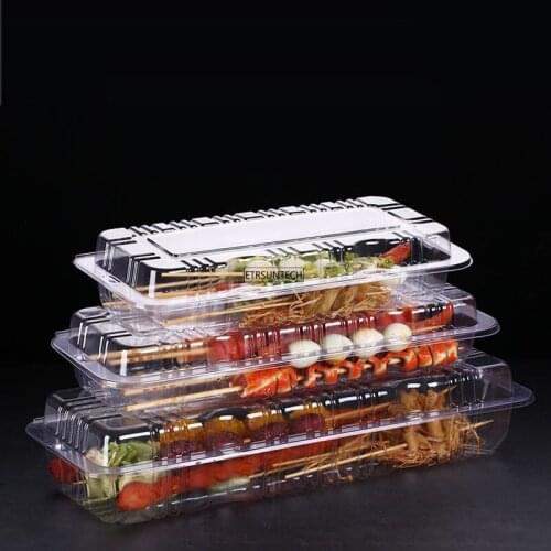 200pcs Disposable Plastic Reusable Take Out Box Meal Storage Food Lunch Box Reusable Containers Home Lunchbox