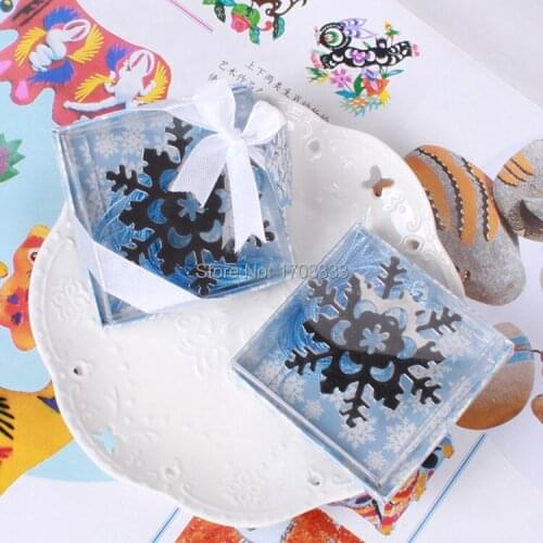 Wholesale 200pcs/lot Wedding favors gifts stailess steel silver Snowflake bookmark Free Shipping