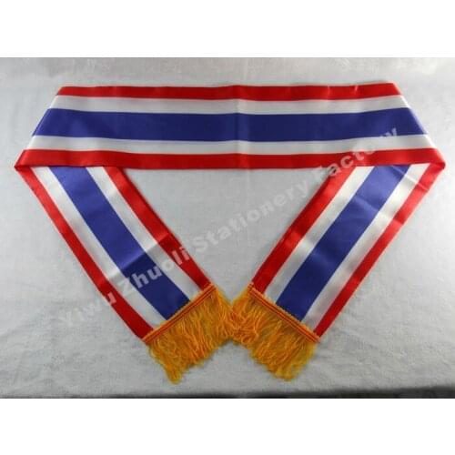 Factory Supply Stock Scarf Printing Satin Thailand Flag Scarf 120X12CM Scarves Free Shipping