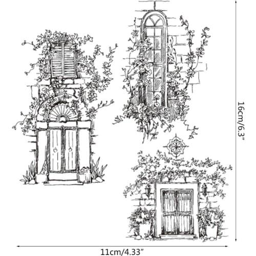 Drop Ship. Garden Windowsill Silicone Clear Seal Stamp DIY Scrapbooking Embossing Photo Art