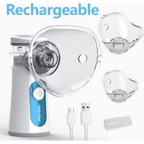 USB charge Mini Handheld portable autoclean Inhale Nebulizer Mesh atomizer silent inhaler nebuliser for kids nebulizador