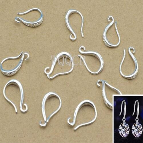 Hot Selling 100 Pieces of 925 Sterling Silver Frosted Hook Earrings DIY Jewelry Making Womens Charm Jewelry Accessories
