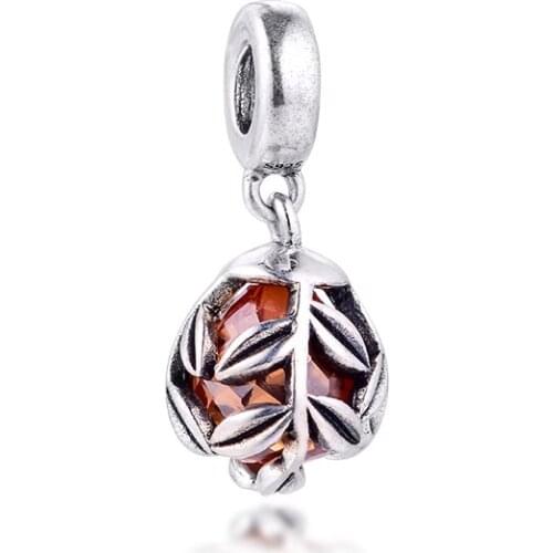 Fits Pandora Bracelet Genuine 925 Sterling Silver Beads Leaves Silver Dangle Charms for Women Men DIY Jewelry Making kralen
