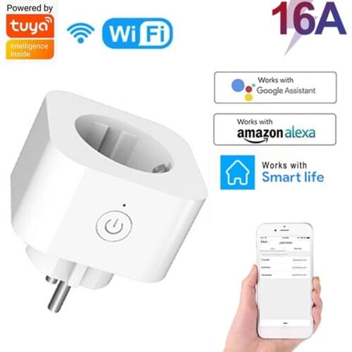 Smart Plug WiFi Socket EU 16A Timing Function Tuya SmartLife APP Control Works With Alexa Google Home Assistant No Hub Required