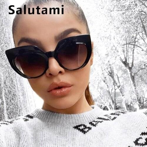 Rivet Cat Eye Sunglasses For Women Vintage Retro Clear Frame Chic Sun Glasses Female Luxury Brand Black Brown Shades Oculos