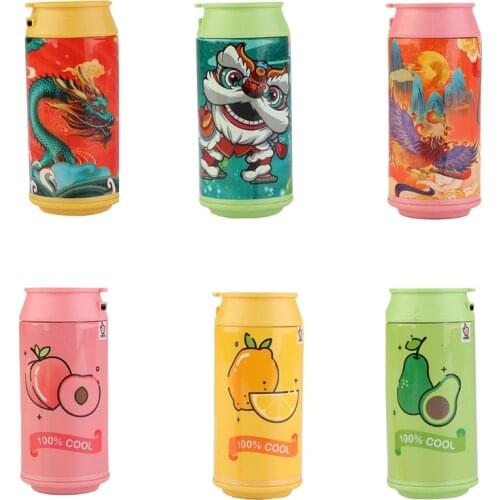 Stylish Juice Can Handheld Fan Mini Handheld Fan Portable Foldable Fan 2 Wind Speed for Kids Adult Outdoor 19QE