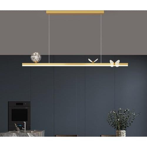 LED Gold/Black Pendant For Dining Table Kitchen Living Room Bedroom Foyer Hotel Restaurant Coffee Bar Office Indoor Home Lamps