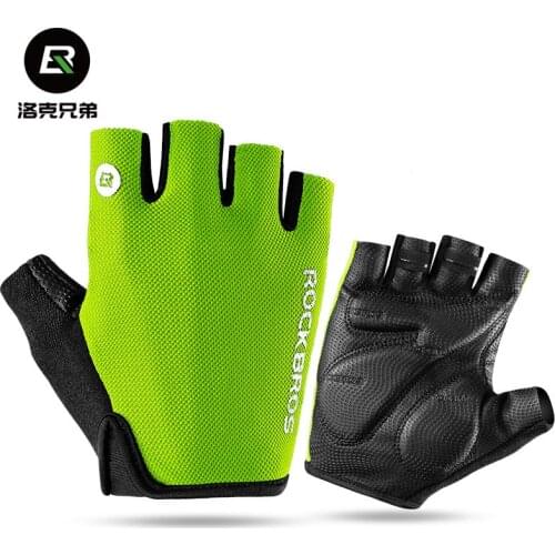 Rockbros 2020 Cycling Fitness Gloves Women Men Half Finger Bike Gloves Ciclismo Sponge Padded Pro Road Bicycle Gloves