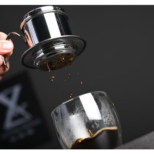 Vietnamese Coffee Filter Stainless Steel Maker Pot Infuse Cup Serving Delicious Portable Stainless Steel Coffee Drip Filter