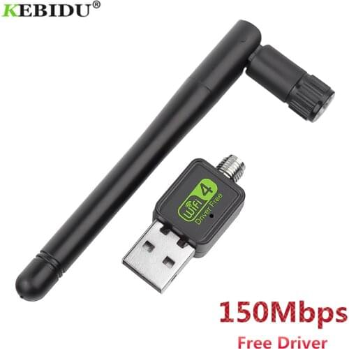 KEBIDU 150Mbps Mini USB Wifi Adapter 2dB WiFi Dongle RTL8188GU Wi-fi Receiver Wireless Network Card 802.11b/n/g Free Driver