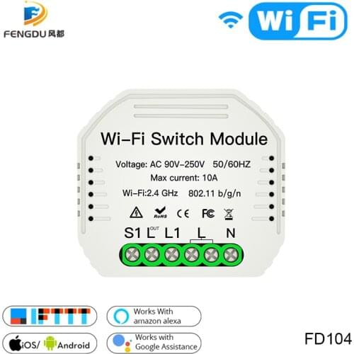 Wifi Switch DIY Wireless Remote Light Smart Home Automation Relay Module Controller Work with Alexa Google Home