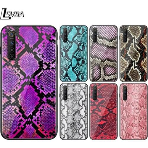 Snakeskin Texture For OPPO Find X3 X2 F19 F17 RX17 F15 R15X K5 K3 K1 R9S F11 F9 F7 F5 Neo Pro Lite Black Phone Case