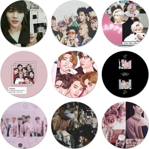 58mm aesthetic kpop got7 Icons Pins Badge Decoration Brooches Metal Badges For Backpack Decoration