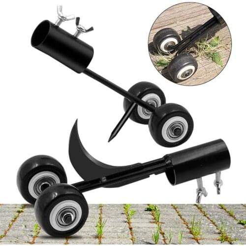 1PC Adjustable Roller Crack Crevice Gap Weeder Head Portable Hook Weeding Tool Mower Extractor For Park Lawn Yard Garden