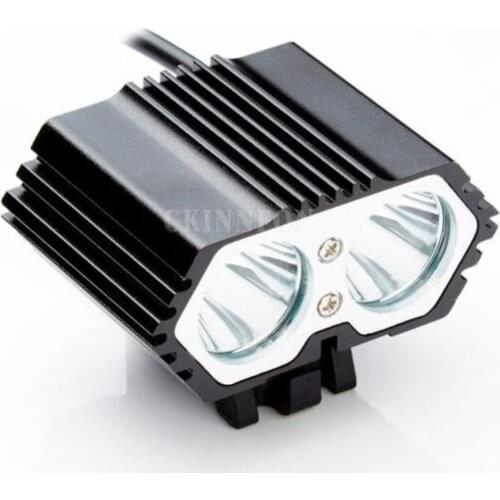 100Pcs/Lot 6000LM 2 X XM-L T6 LED USB Waterproof Lamp Bike Bicycle Headlight Bicycle Lights Bike Light Lamp Outdoor Cycling