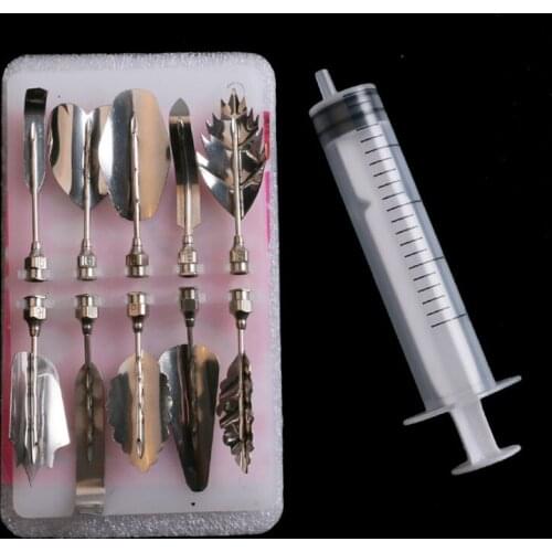 3D Jelly Art Tool Jelly Gelatin Tools Puding Nozzle Leaf Shape Mold Decoration Tool Pastry Nozzle