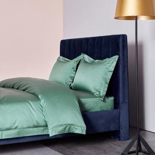 100S Egyptian Cotton Green 4PCs duvet cover flat sheet pillowcase Bedding sets Luxury