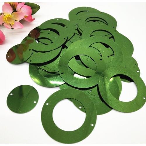 50g Olive Green Large Round Circle Sequins 50mm PVC Flat Sequin For Crafts Wedding Decoration 2pcs Set Paillette