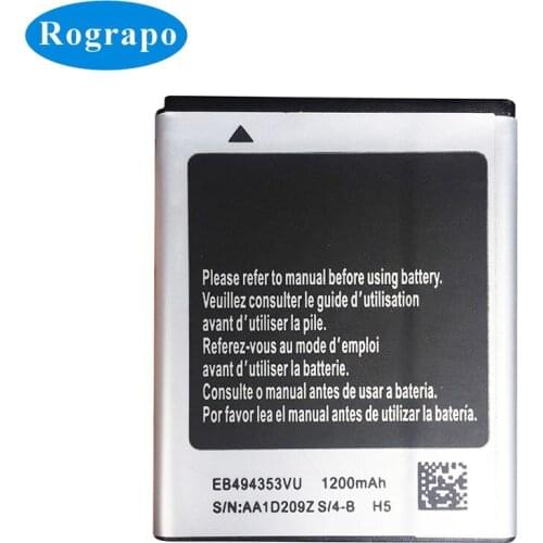 New 1200mAh EB494353VU Replacement Battery For Samsung Galaxy S Mini S5750/E S5570 S5250 S7230 GT-S5570 i559 S5232 C6712