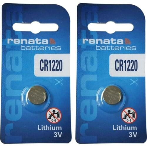 Renata 2x CR1220 Button Cell Batteries DL1220 LM1220 Battery For Car Key 3V
