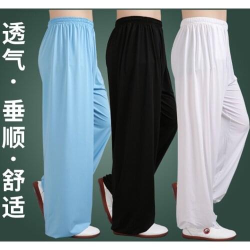 Kungfu Martial Arts Tai Chi Pant Loose Wide Leg Quickly Dry Sweatpants Jogging Athletic Casual Meditation Wushu Pant Trousers