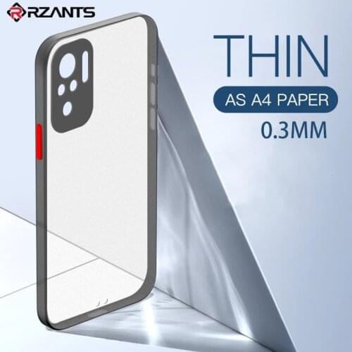 Rzants For Xiaomi Redmi Note 10 10S Redmi Note 10 Pro Max 4G Case Soft Casing 0.3MM Ultra Slim Thin Anti fingerprint Clear Cover
