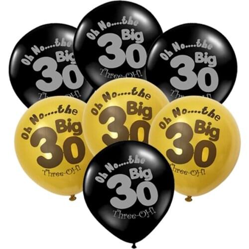 Chicinlife 10Pc 30/40/50/60th Happy birthday Balloon Adult Favors Helium Ballons birthday Party Anniversary Decoration Supplies