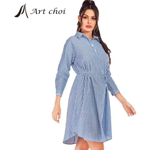 Spring Autumn Elegant Women Midi Dress Ladies Stripe Petticoat Fashion Chic Belt Work Office Skirt Party Vestido Wrist Plus Size