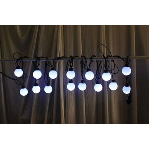 5M 16ft Ball-Shaped 20LED 40mm Big Ball String Fairy Light 4cm Waterproof Outdoor Wedding/Xmas/Bar Party Garden Decor-WHITE