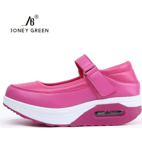 Women Air Mesh Breathable Fashion Casual Platform Shoes Lady Height Increasing Rocking Shoes Sports Wedge Sneakers Zapatos Mujer